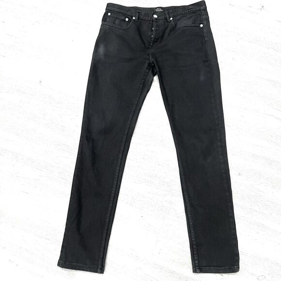 A.P.C. PETIT STANDARD JEAN Droit Etroit Size 31 Black - Picture 1 of 7